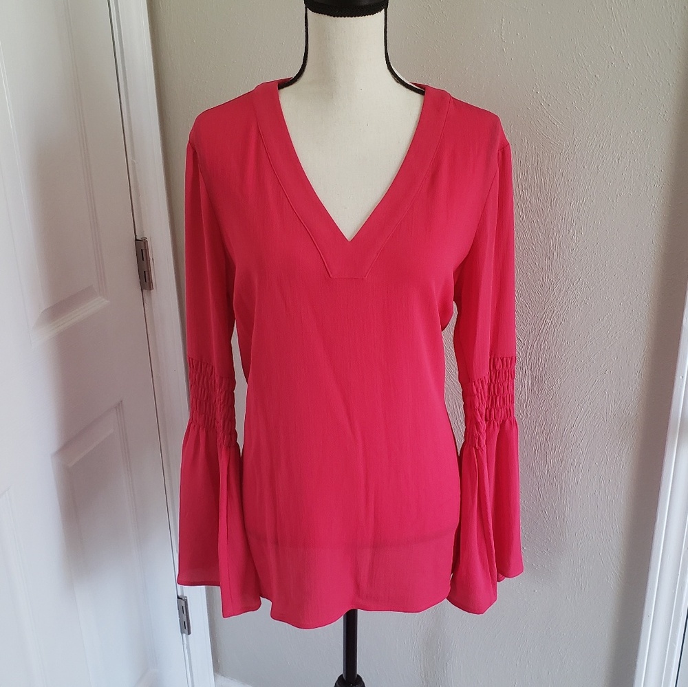 NWT Michael Kors Pink Bell Sleeve Blouse
